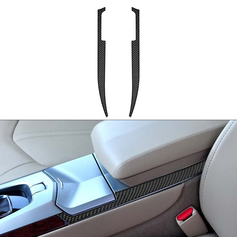 2Pcs Storage Side Trim Strips Cover Carbon Fiber for CADILLAC CTS SPORT 2008-UP