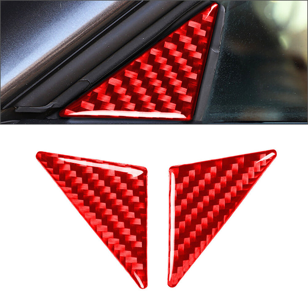 Carbon Fiber Side Window Pillar Cover Trim for Dodge for Challenger 2015-2023 2017