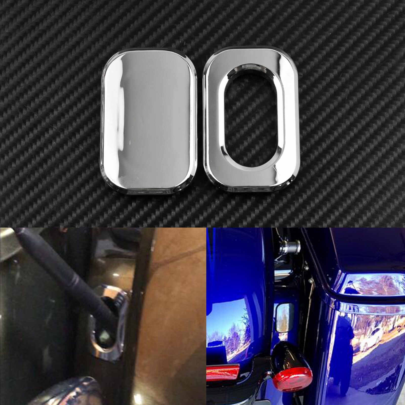 Chrome Antenna Hole Accent Filler Fit For Street Glide 2006-23Road Glide 10-23