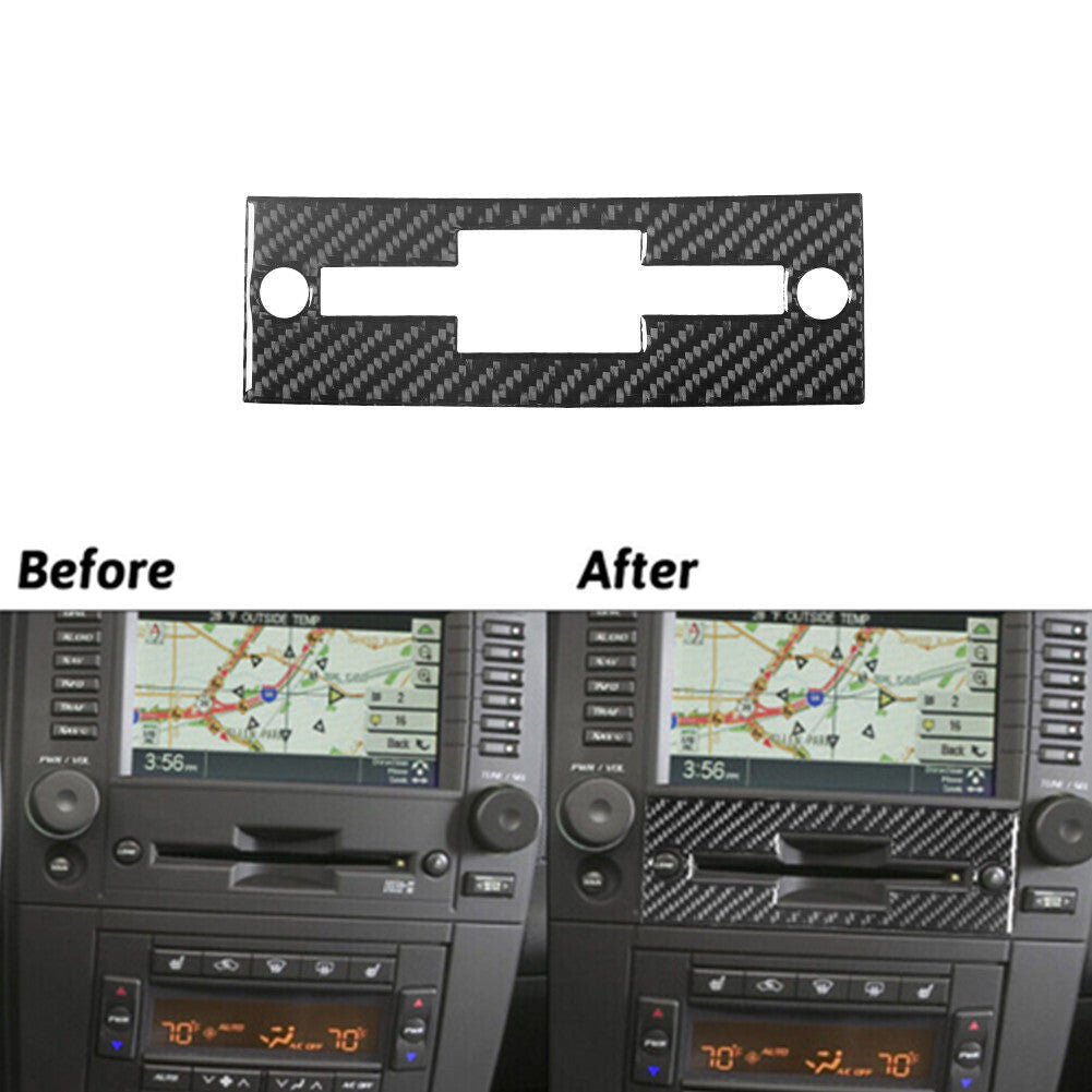 Interior Radio Navigation CD Player Carbon Fiber Trim for Cadillac CTS 2003-2007