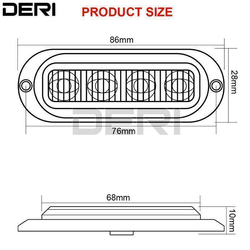 LED Clearance Lights Side Marker Lamps White RV 12V-24V Amber Red Trailer Truck