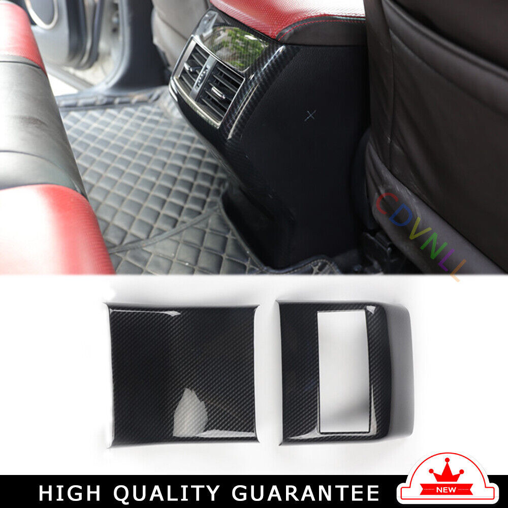 Rear Air Outlet Vent Frame Trim Inner for Lexus NX 2015-2020 Black Carbon Fiber