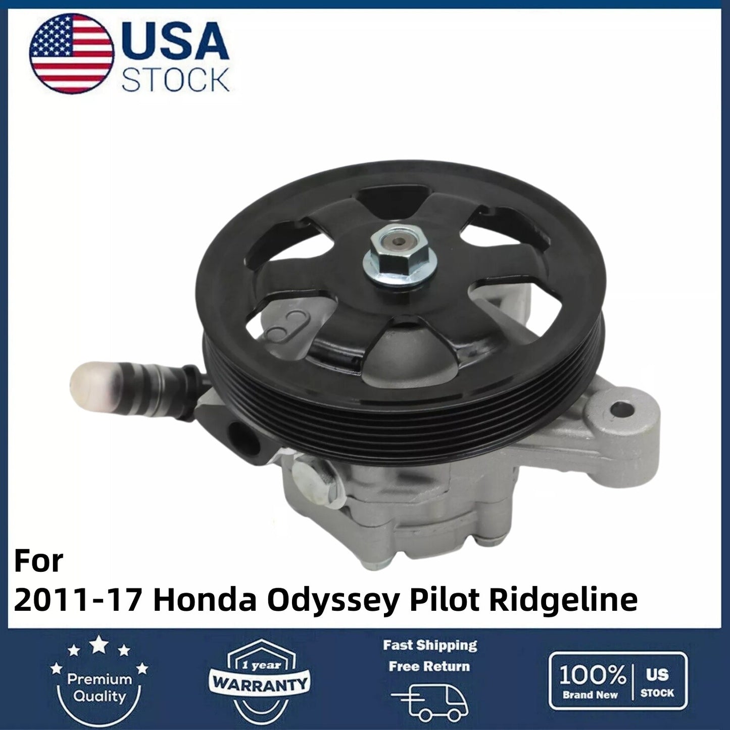New Power Steering Pump Fits for 2011-2017 for Honda Odyssey Pilot Ridgeline 96-665