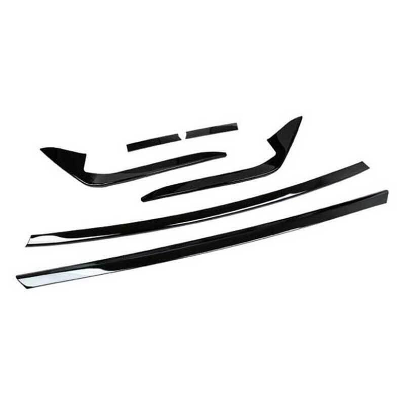 Front Bumper Lower Strip Guard Trim 6PCS Fit for Ford Edge 2019-2021 Steel Black