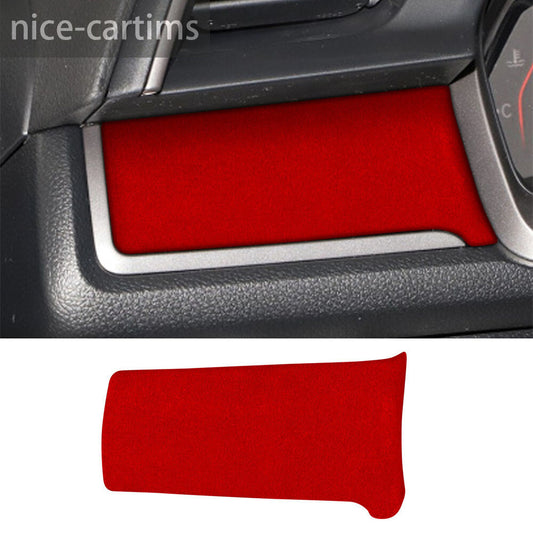 Suede Wine Red Driver Side Center Console Panel Trim ForHonda for Civic 10th 2016-21