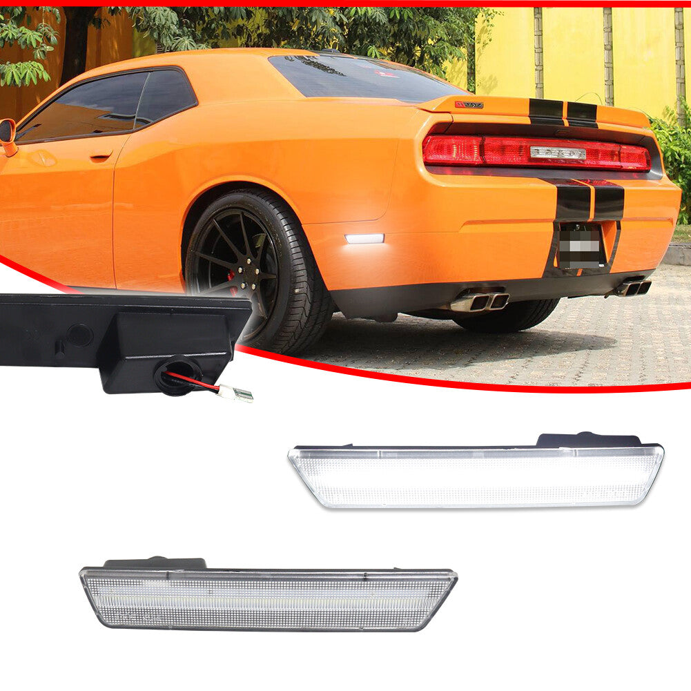 Frosted clear lens with white rear marker light for 2008-2014 for Dodge for Challenger