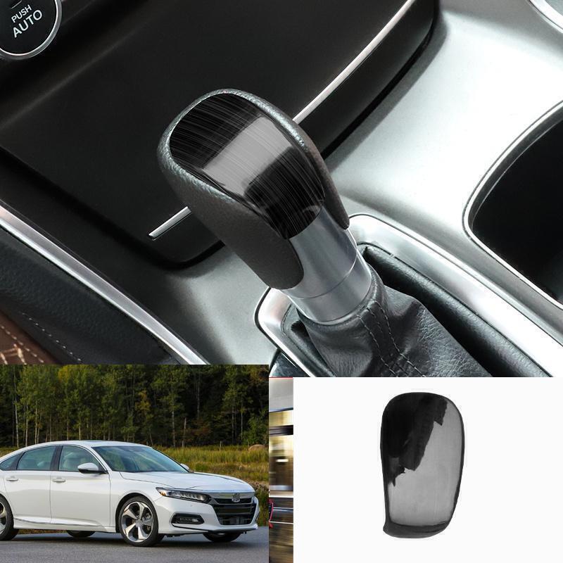 for Honda Accord 2018-22 Black Steel Inner Gear Shift Knob Cover Head Trim 1PCS