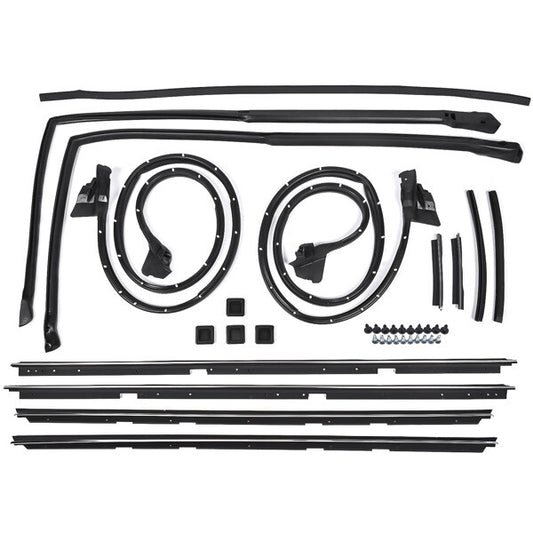 17Pcs Door Tailgate Weatherstripping Seal Kit for Chevy El Camino for GMC Caballero