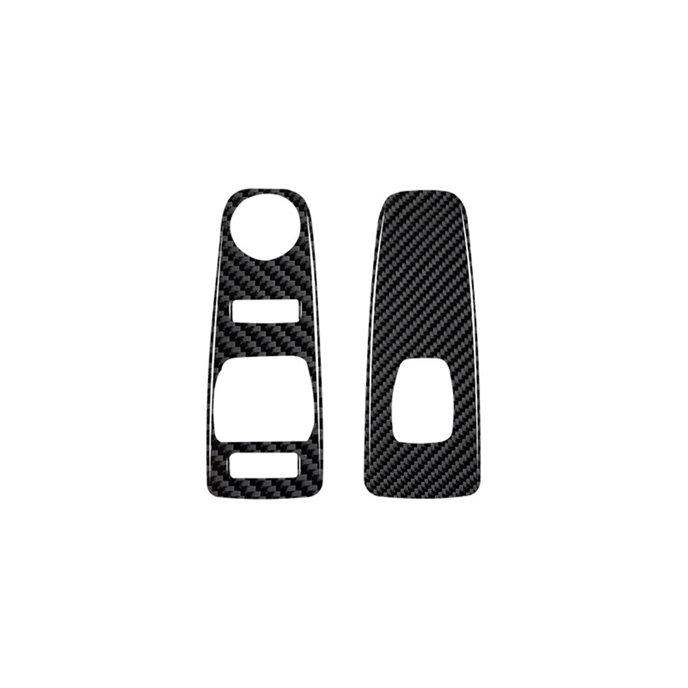 2X Carbon Fiber Window Lift Control Panel Cover Trim for RAM Promaster 2014-2021