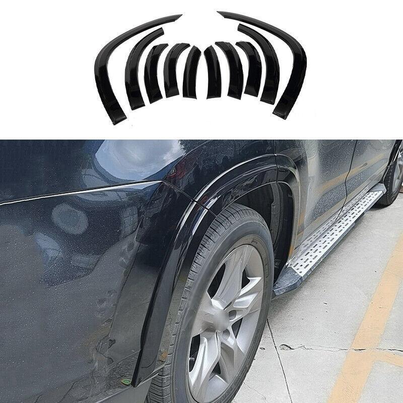 Black Wheel Eyebrow Arch Trim Cover Fender 10pcs for Toyota Highlander 2014-2019