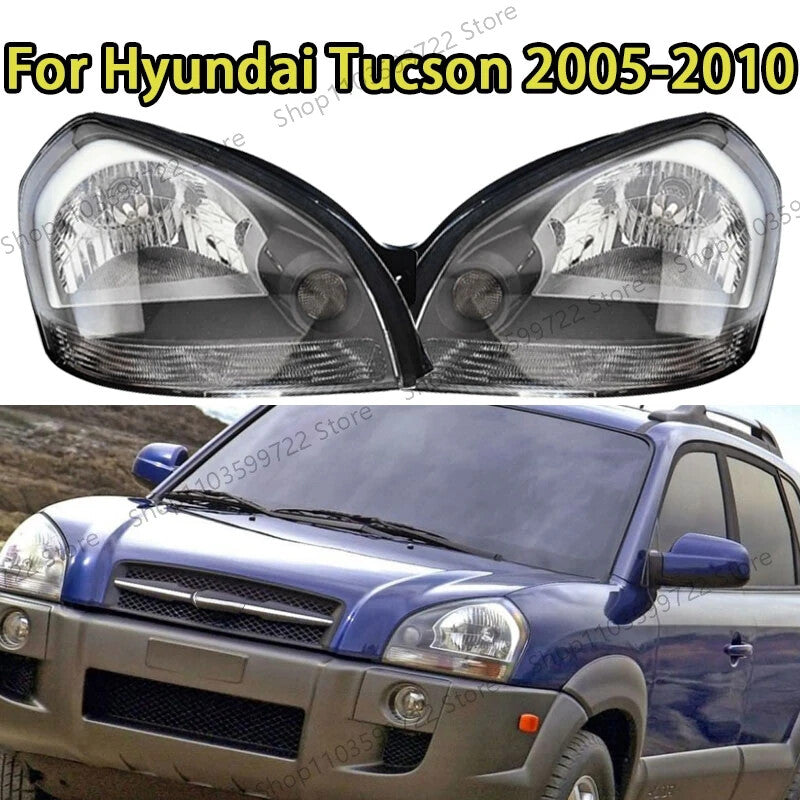 Pair Daytime Running Lights Headlights Assembly for Hyundai for Tucson 2005-2010