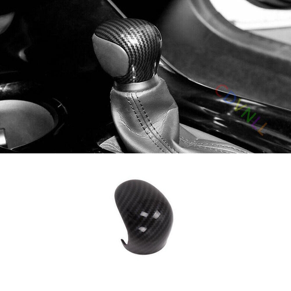 1P Console Gear Shift Knob Head Cover Trim for Toyota C-HR 2018-22 Carbon Fiber