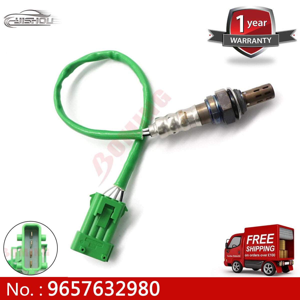Oxygen sensor 9657632980 is suitable for Citro?n C2, C3, C4, for Opel , for Peugeot , for Porsche , and for Volvo .