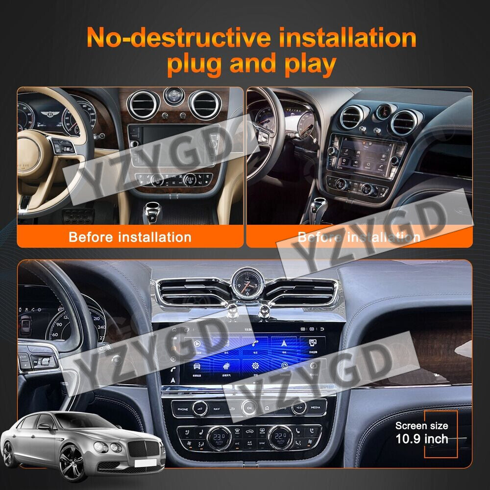 for Bentley for Bentayga 2016-2019 Stereo CarPlay 2Din Car Radio Receiver GPS Player