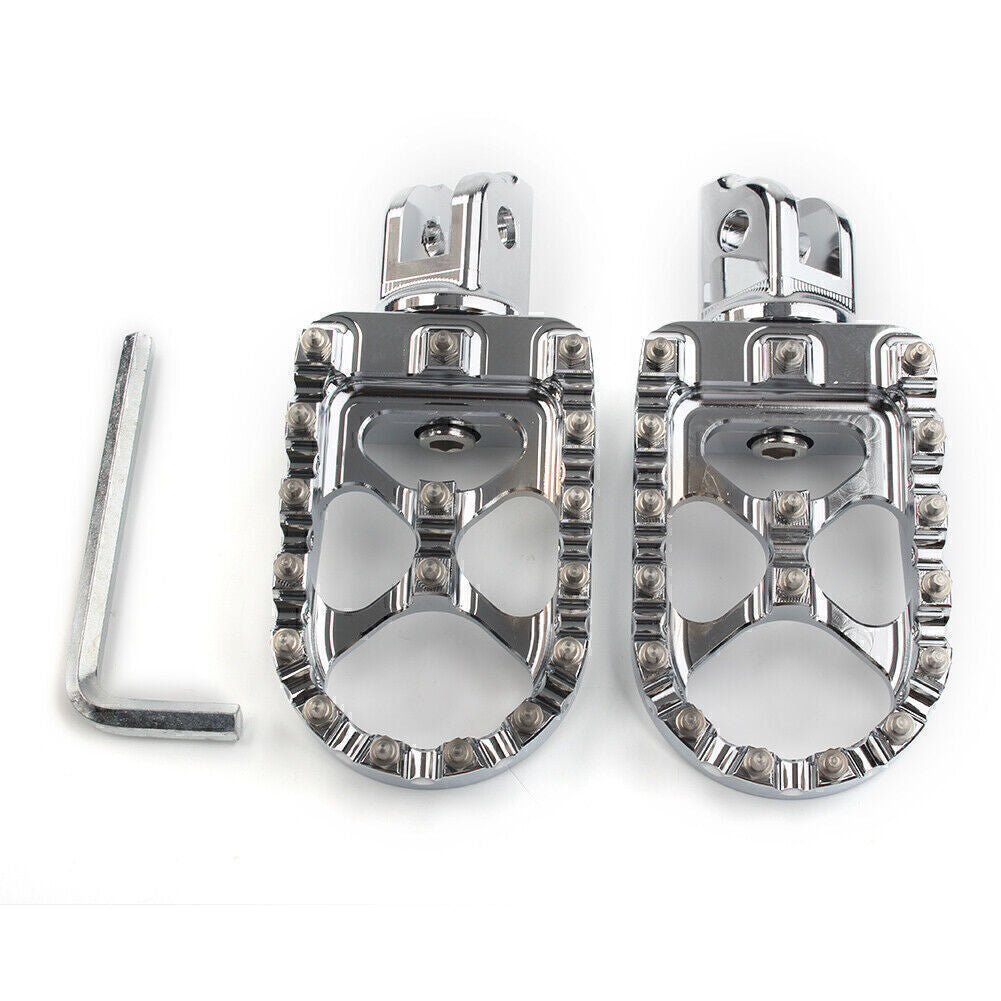 Chrome CNC Footpeg Footrestset for Harley 2018-19 Softail Low Rider Fat Boy Slim