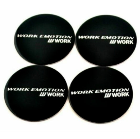 4x45mm Work Mood Wheel Center Hub Sticker RIM Sticker Black