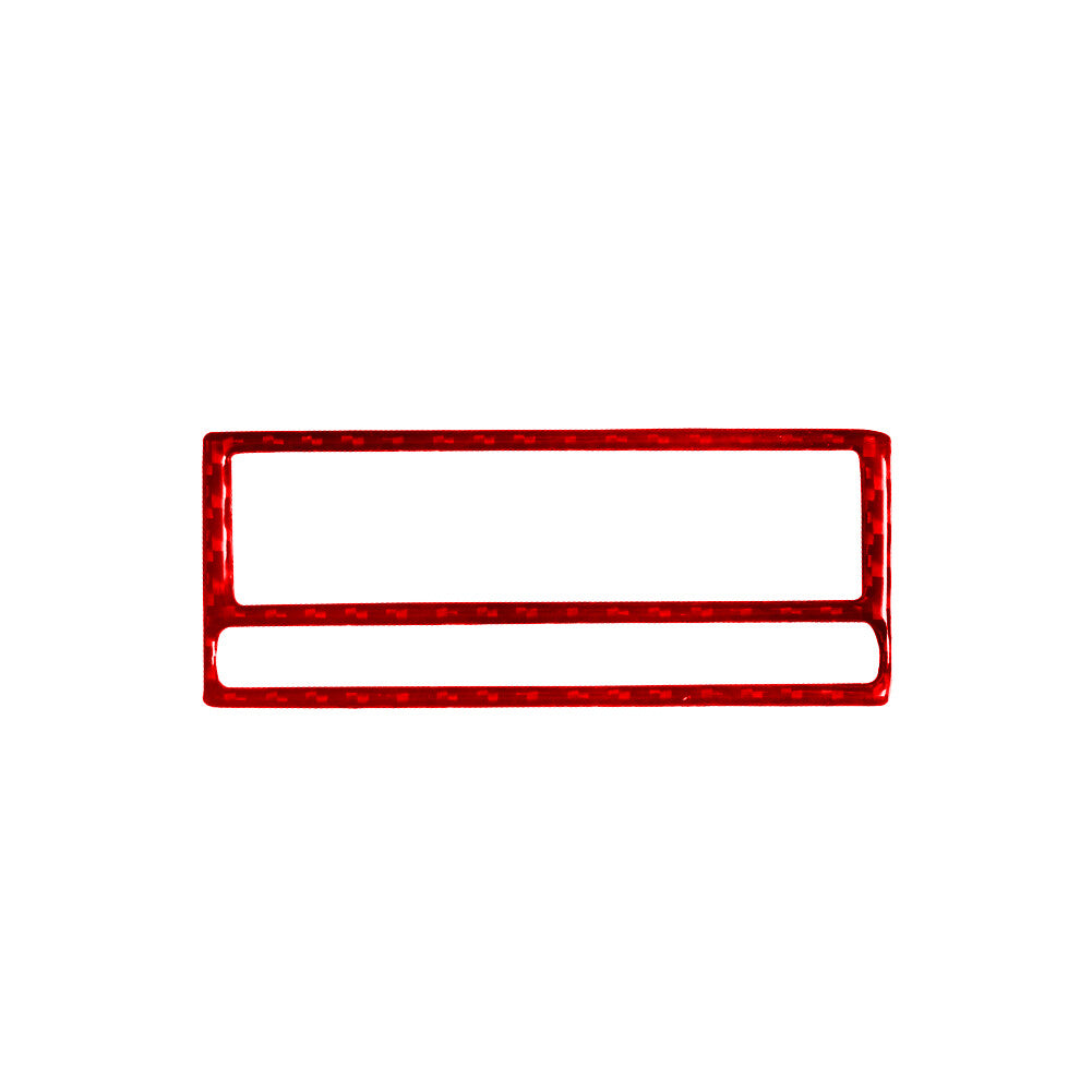 Red Carbon Fiber Radio LCD Inner Frame Trim for Mitsubishi Outlander 2014-2016