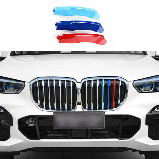 for BMW X5 2019-2022 M-Color Front Mesh Grille Grill Inserts Ring Cover Trim 3pc