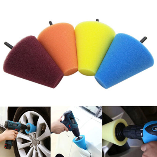 Car foam sponge polishing cone polishing pad is suitable for car wheel hubs.