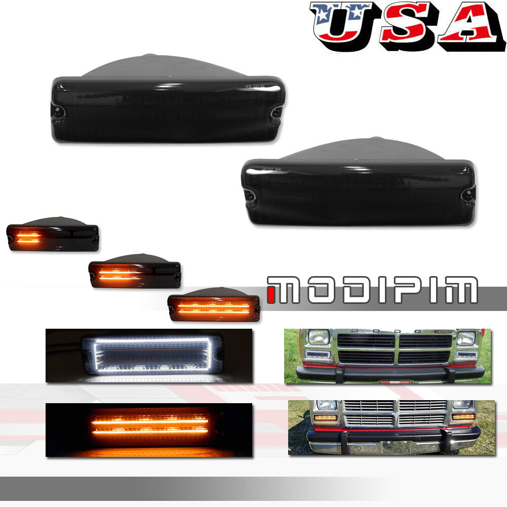 Smoke signal sequence parking lights are applicable to for Dodge D150, D250, D350, W150, and W250 (models 91-93).