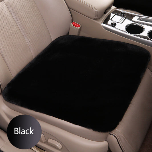 1Pc Car for Seat Cover Front Cushion Plush Soft Comfort Pad Protector Mat Warm Black