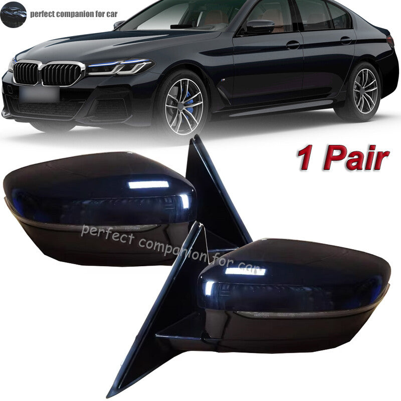 LH&RH heated side mirrors with turn signals are suitable for BMW G30 2017, 2018-2022.