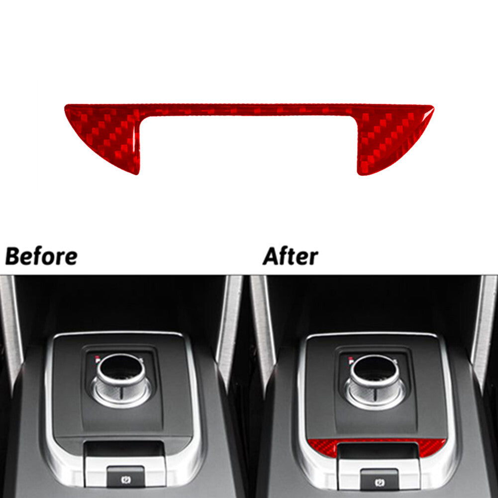 Red Carbon Fiber Switching Console Bar Trimming for Land Rover Discovery Sport 15-19