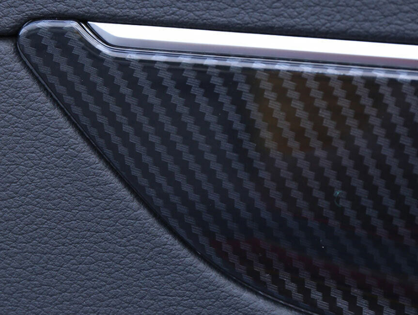 Fit for Audi A6 A7 2019-24 Carbon Fiber Look Inner Door Panel Molding Strip Trim