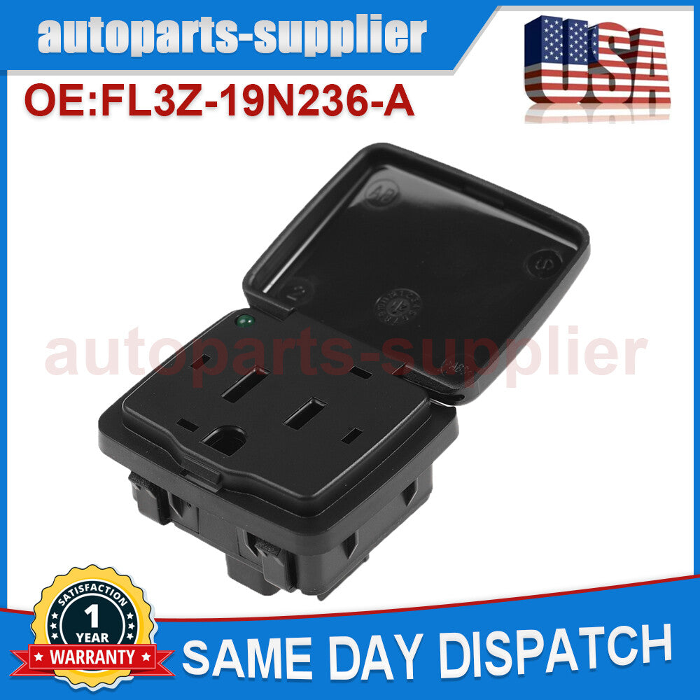 The power outlet plug behind the center console is 110 volts and 400 watts, suitable for 2015-2016 for Ford F-150s.
