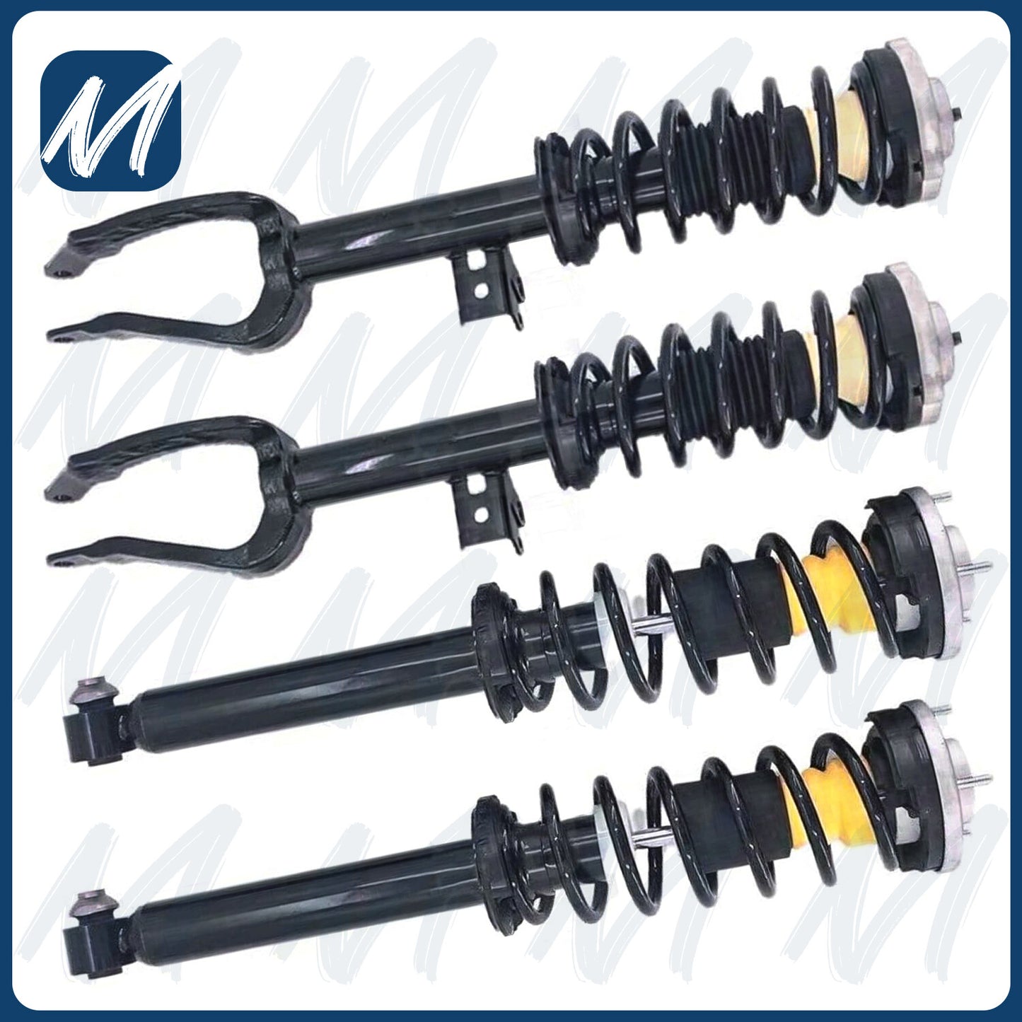 2X Front Shock Asorbers Struts Assys w/o Electric Fit for Jaguar XF RWD 2009-2015