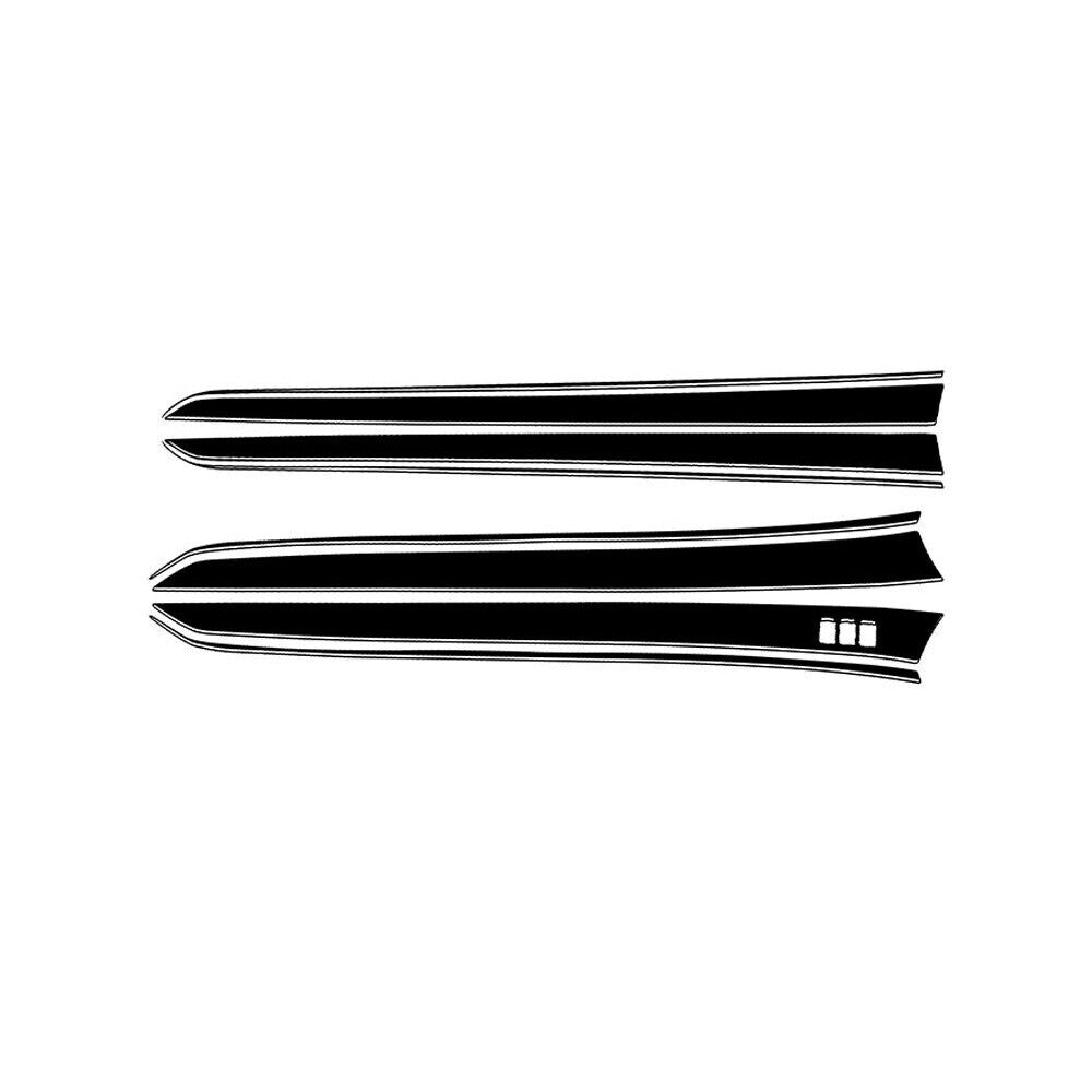 8Pcs Piano Black Interior Door Strips Cover Trim for Infiniti G37 2010-2013