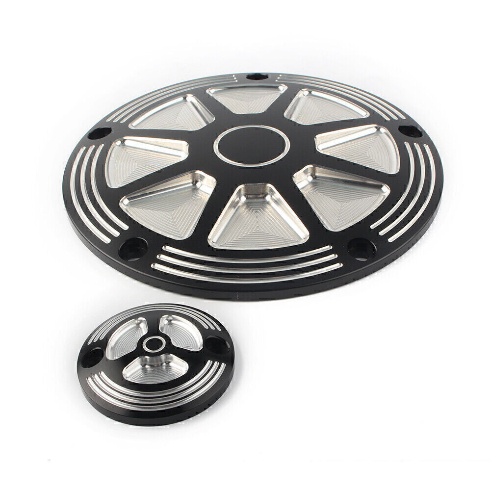 2x Derby Timing Timer Cover Fit for Harley Electra Glide Road King FLHR 2014-2018