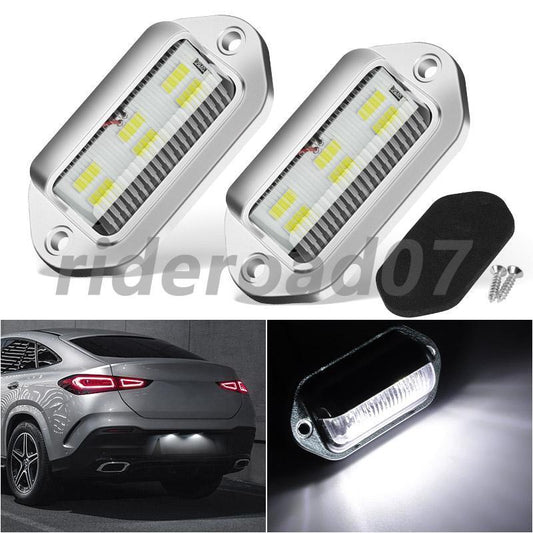 2X White 6 LED License Plate Tag Light for Truck SUV Trailer RV Van Universal US