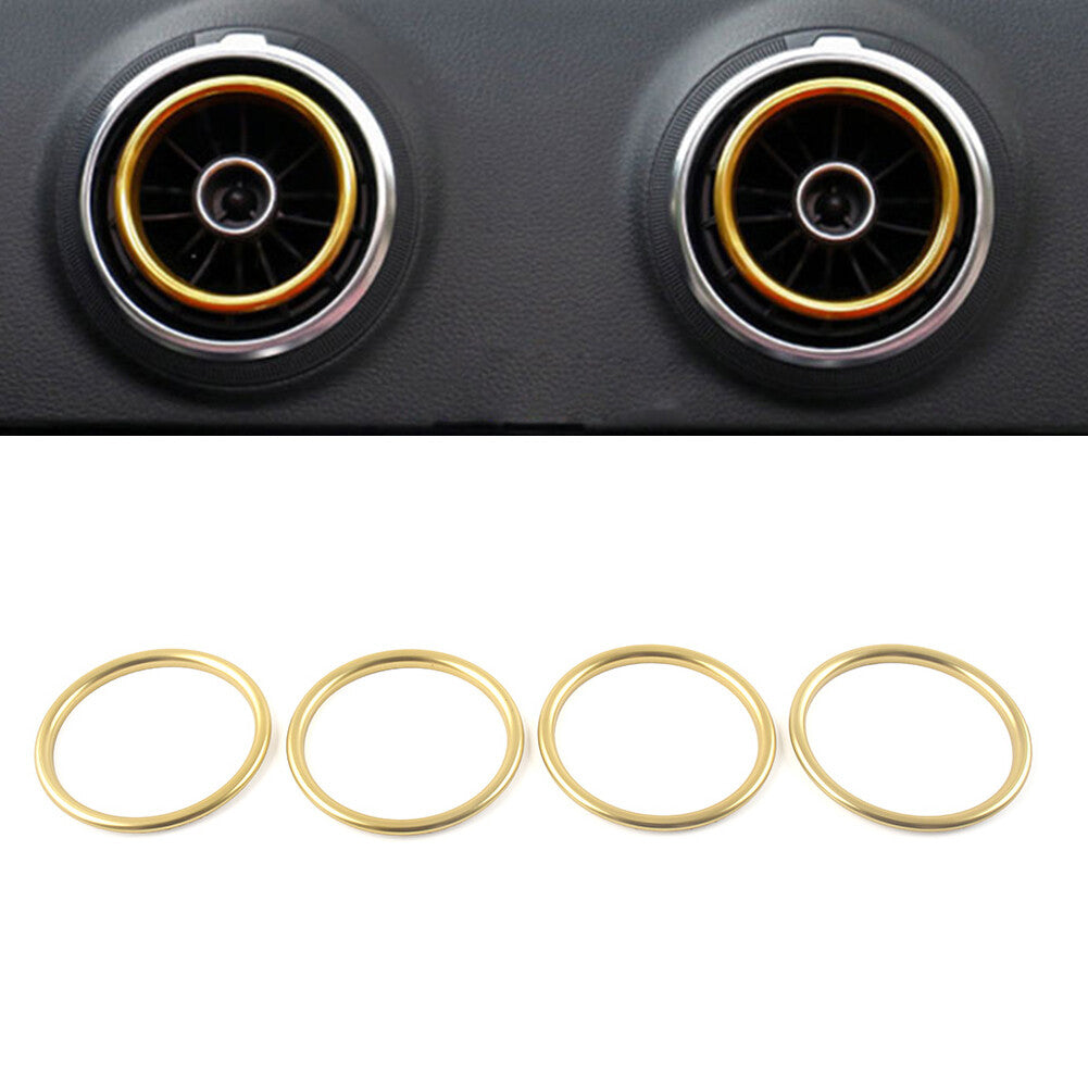 Center Console Air Condition Vent Outlet Ring Cover Trim for Audi A1 S1 8X Gold