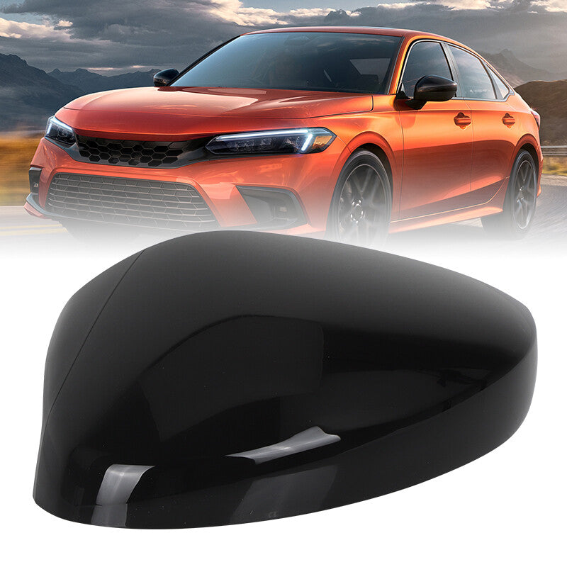 Driver Left Side Rear View Mirror Cover Cap Black For 11th for Honda for Civic 2022-2024