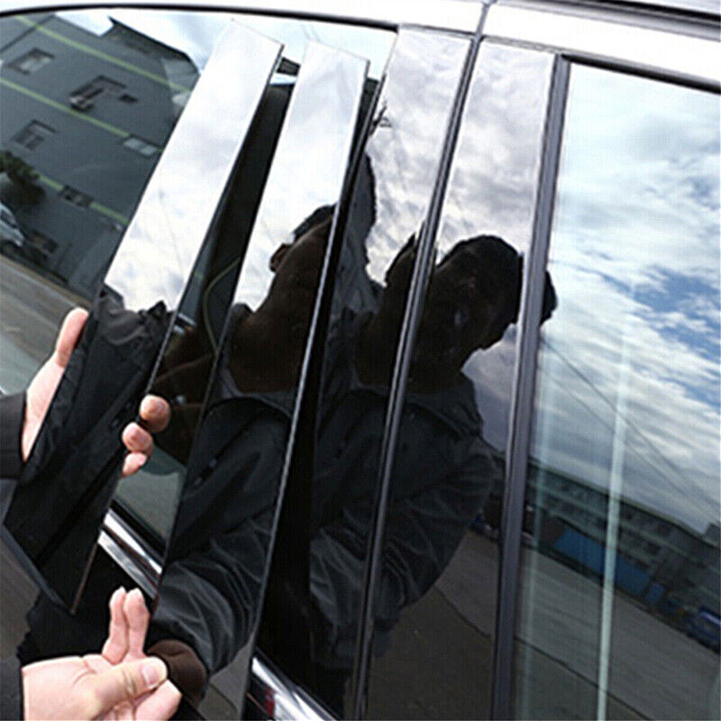 for Hyundai Azera Grandeur 06-2011 Gloss Black Pillar Post Window Door Trim 6X