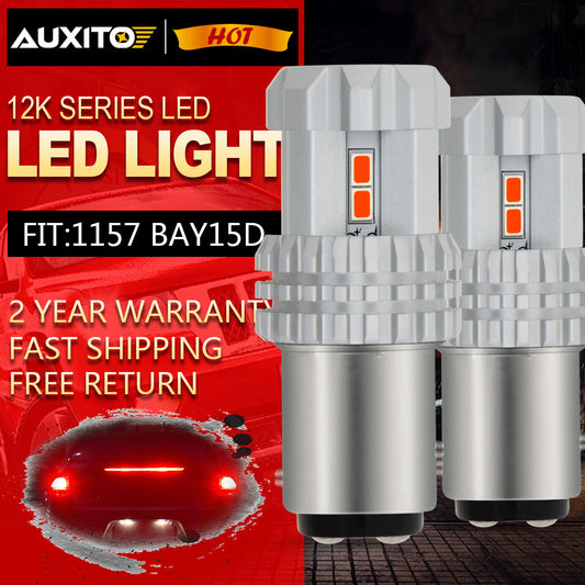 auxito Red Smoked 1157 BAY15D Mountain Mold LED Gantry Light P21/5W 2357 12V-24V