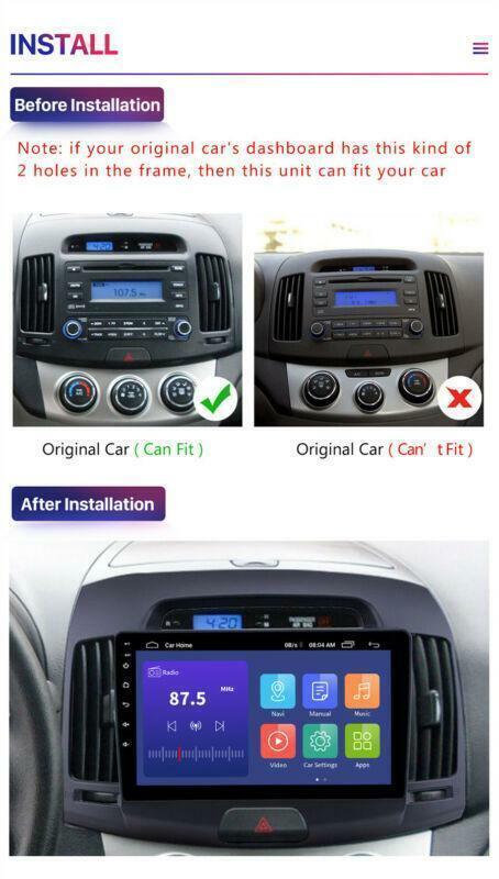 2007-2011 9 Android 10.0 Stereo Radio GPS Player Navigation for Hyundai for Elantra
