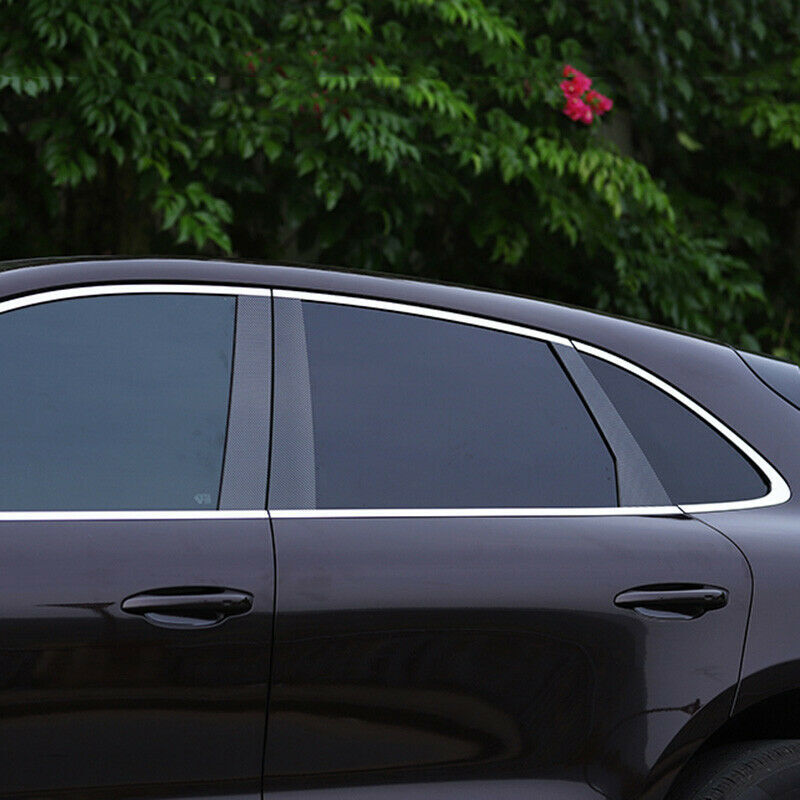 for Porsche Macan 2014-2019 Carbon Fiber Window Pillar Posts Moulding Cover Trim