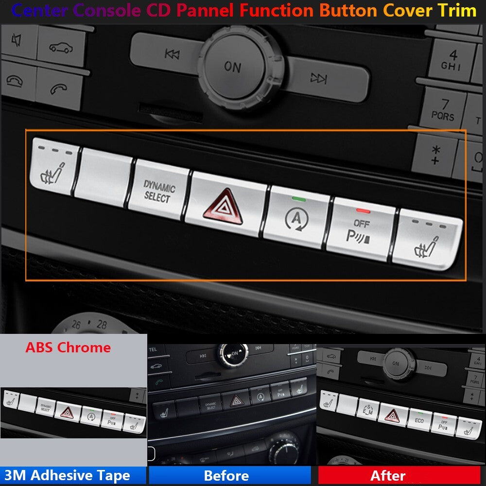 for Mercedes-Benz W176 B W246 CLA C117 X156 CD Panel Function Switch Cover Trims