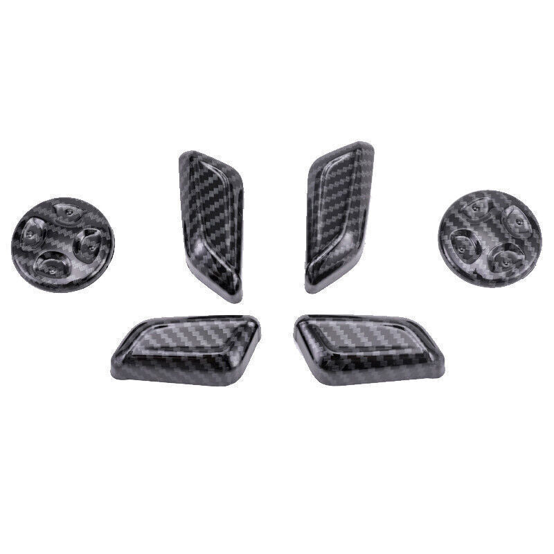 for Audi Q5 18-23 Carbon Fiber Textured for Seat Button Switch Handle Cover Trim 6P