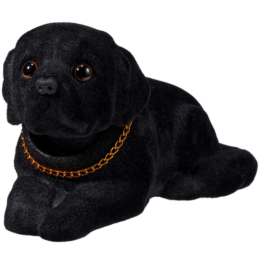 Shaking Head Lucky Dog Black Labrador Environmental Toys for Car /Office Decor