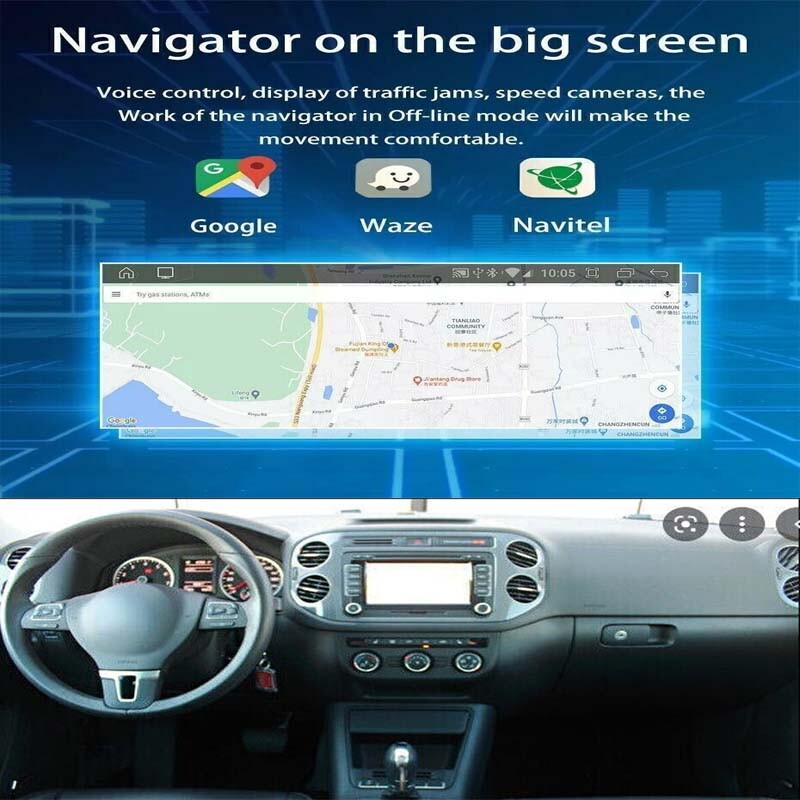 Touchscreen radio 9.7 10~17 Android GPS Navigation for Volkswagen for VW for Tiguan