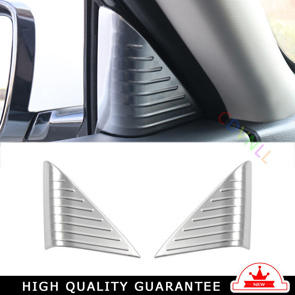 A Post Front Triangle Cover Trim 2 for Nissan Altima Teana 2019-22 Silver Steel