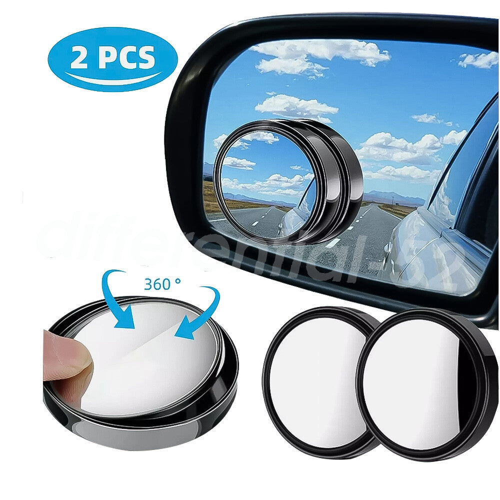 2PCS For Car Blind Spot Mirrors Round HD Glass Convex 360¡ã Side Rear View Mirror