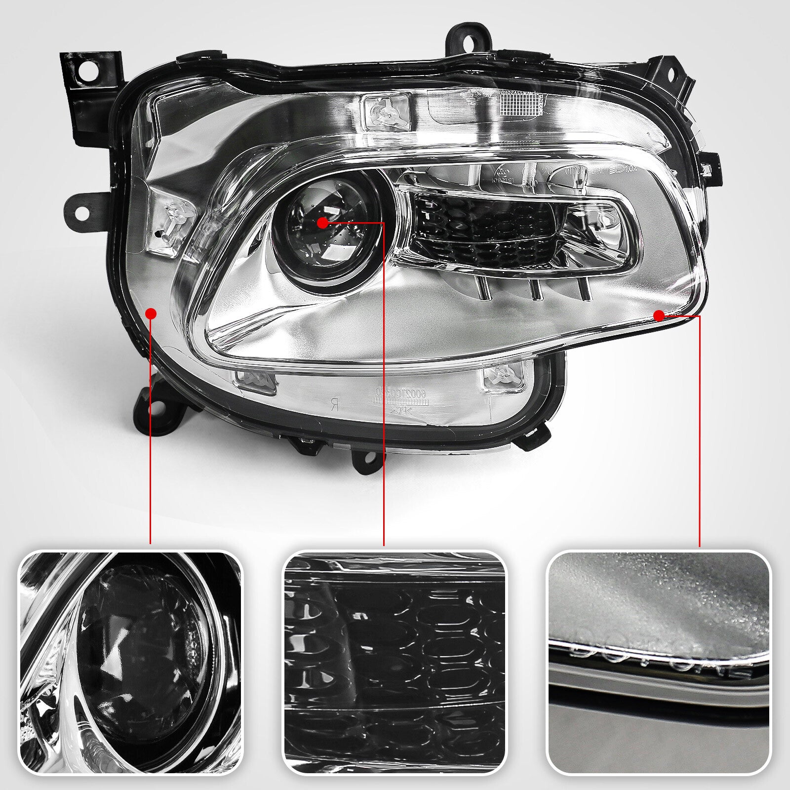 For 2014-2018 for Jeep Cherokee HID/Xenon Projector Headlight Lamp Passenger Right