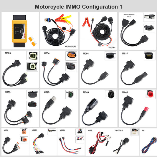 OBDSTAR Motorcycle IMMO Kit Full Adapter for X300 DP Plus/X300 Pro4,K-ey Master