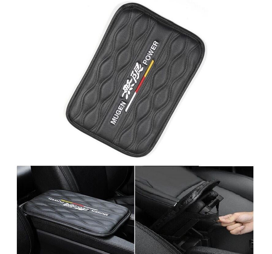 Black Mugen center console armrest cushion cover for Honda for Acura