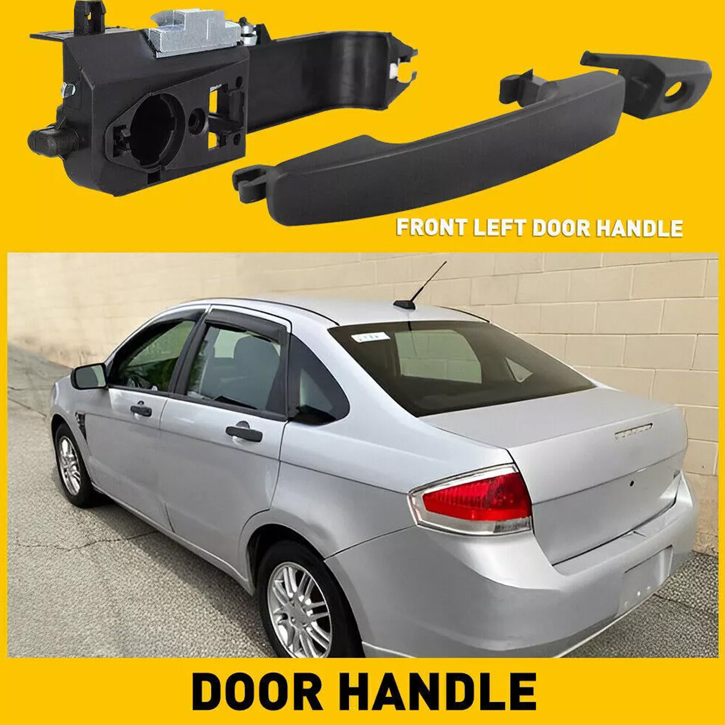 LH Exterior Door Handle and Trim Bracket Replacement Part 8S4Z5426685B for Ford Focus 08-11