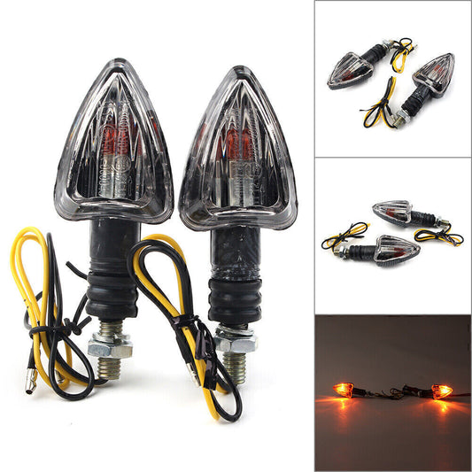 2x Motorcycle LED Triangle Signal Turn Signal Indicator for Harley for Yamaha for Suzuki
